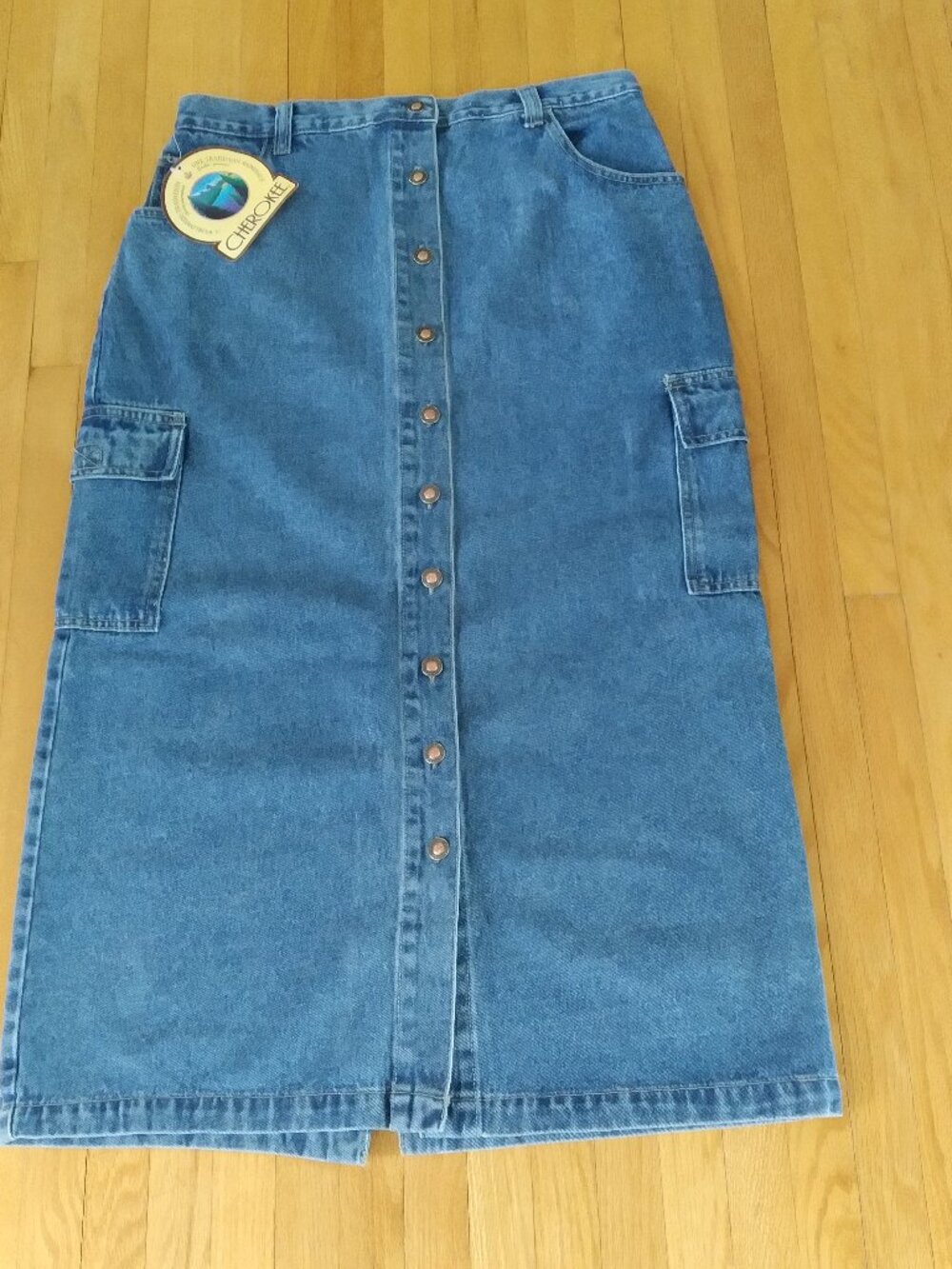Cherokee Skirt, Front Buttons, Cotton, Size - 10